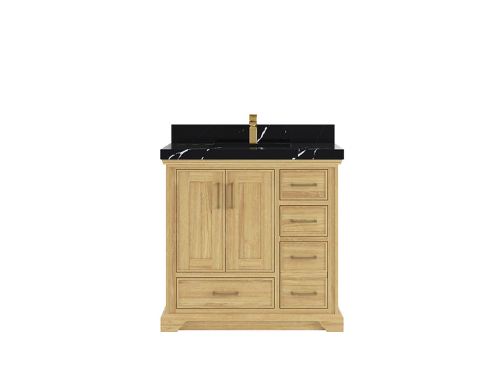 Charlotte Teak 36 in. W x 22 in. D Center Sink Bathroom Teak Wood Bathroom Vanity - photo 7