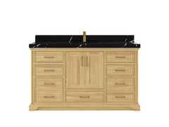 Charlotte 60 in. W x 22 in. D Single Sink Bathroom Teak Wood Vanity - photo 8