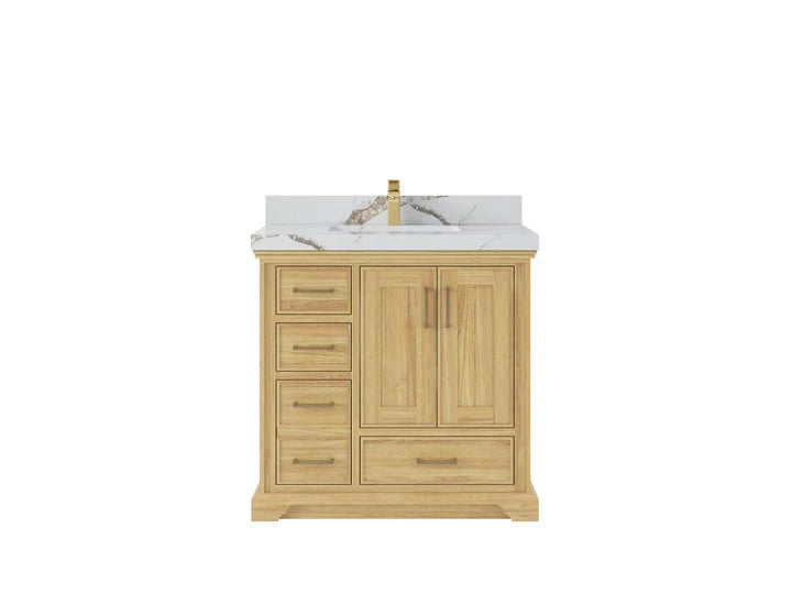 Charlotte Teak Wood 36" W x 22" D Center Sink Vanity for Timeless Bathrooms - photo 8