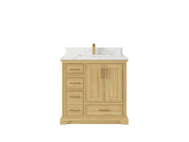 Charlotte Teak Wood 36" W x 22" D Center Sink Vanity for Timeless Bathrooms - photo 14
