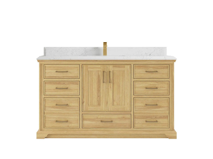 Charlotte 60 in. W x 22 in. D Single Sink Bathroom Teak Wood Vanity - photo 16