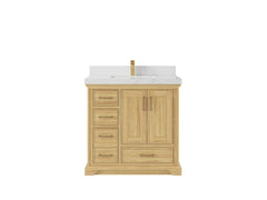 Charlotte Teak 36 in. W x 22 in. D Center Sink Bathroom Teak Wood Bathroom Vanity - photo 17