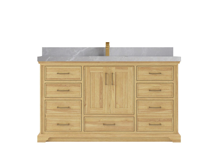 Charlotte 60 in. W x 22 in. D Single Sink Bathroom Teak Wood Vanity - photo 19
