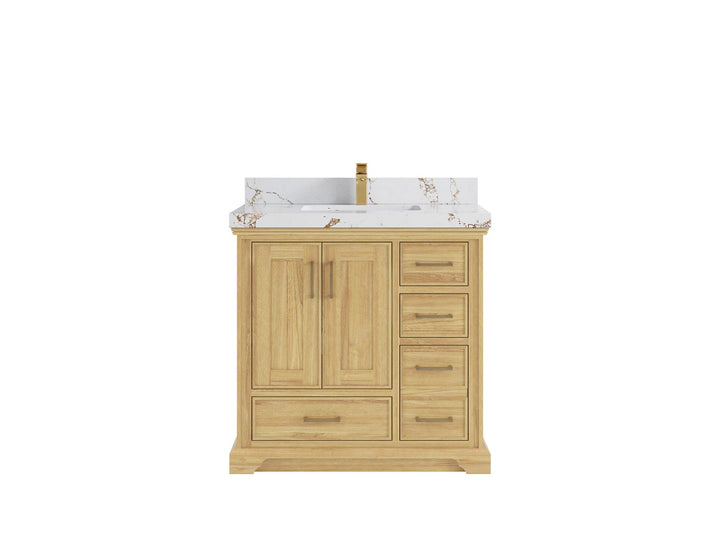 Charlotte Teak 36 in. W x 22 in. D Center Sink Bathroom Teak Wood Bathroom Vanity - photo 21