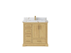Charlotte Teak 36 in. W x 22 in. D Center Sink Bathroom Teak Wood Bathroom Vanity - photo 21