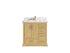 Charlotte Teak 36 in. W x 22 in. D Center Sink Bathroom Teak Wood Bathroom Vanity - photo 20
