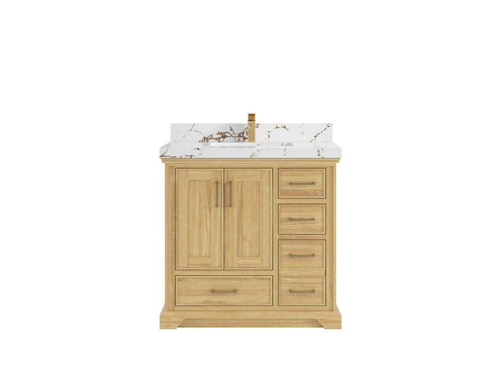 Charlotte Teak 36 in. W x 22 in. D Center Sink Bathroom Teak Wood Bathroom Vanity - photo 20