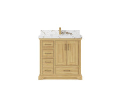 Charlotte Teak 36 in. W x 22 in. D Center Sink Bathroom Teak Wood Bathroom Vanity - photo 20