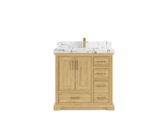 Charlotte Teak 36 in. W x 22 in. D Center Sink Bathroom Teak Wood Bathroom Vanity - photo 22