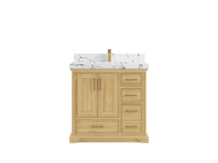 Charlotte Teak 36 in. W x 22 in. D Center Sink Bathroom Teak Wood Bathroom Vanity - photo 22