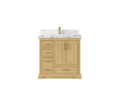Charlotte Teak 36 in. W x 22 in. D Center Sink Bathroom Teak Wood Bathroom Vanity - photo 22