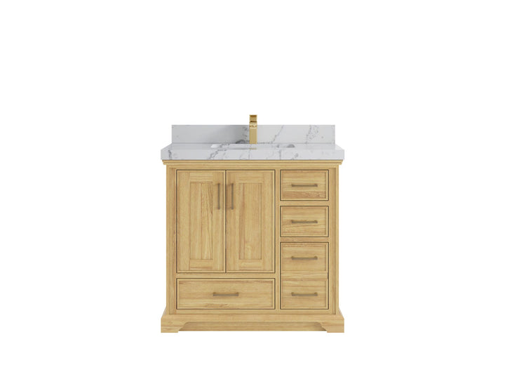 Charlotte Teak 36 in. W x 22 in. D Center Sink Bathroom Teak Wood Bathroom Vanity - photo 23