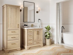 Charlotte White Oak 36 in. W x 22 in. D Right Offset Sink Bathroom Vanity - photo 2