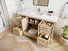 Charlotte White Oak 60 in. W x 22 in. D Single Sink Bathroom Vanity - photo 3