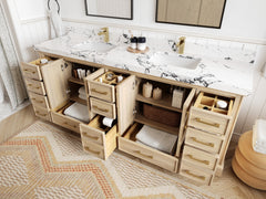 Charlotte White Oak 84 in. W x 22 in. D Double Sink Bathroom Vanity - photo 3