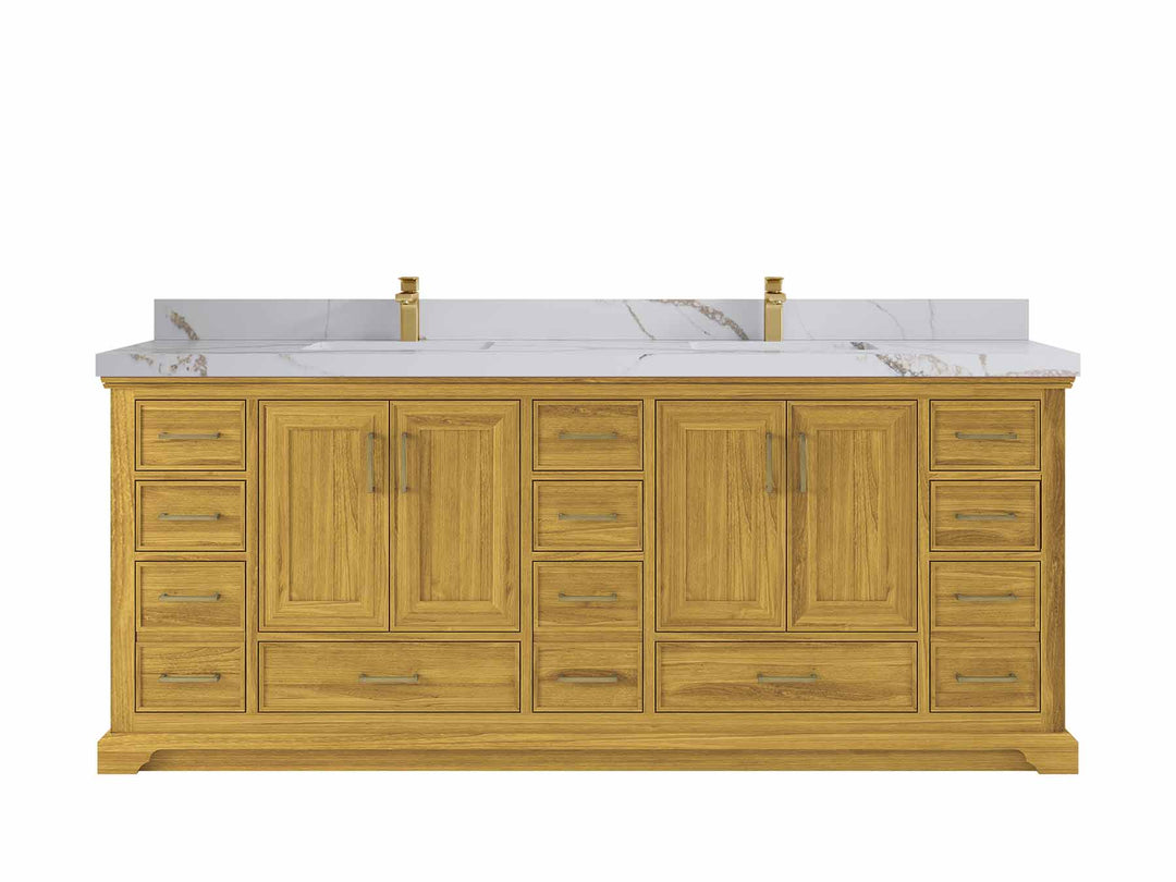 Charlotte White Oak 84 in. W x 22 in. D Double Sink Bathroom Vanity