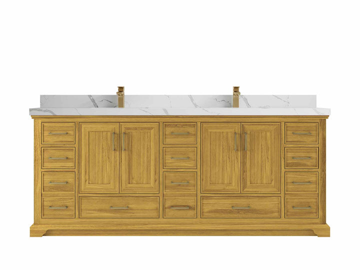 Charlotte White Oak 84 in. W x 22 in. D Double Sink Bathroom Vanity - photo 11