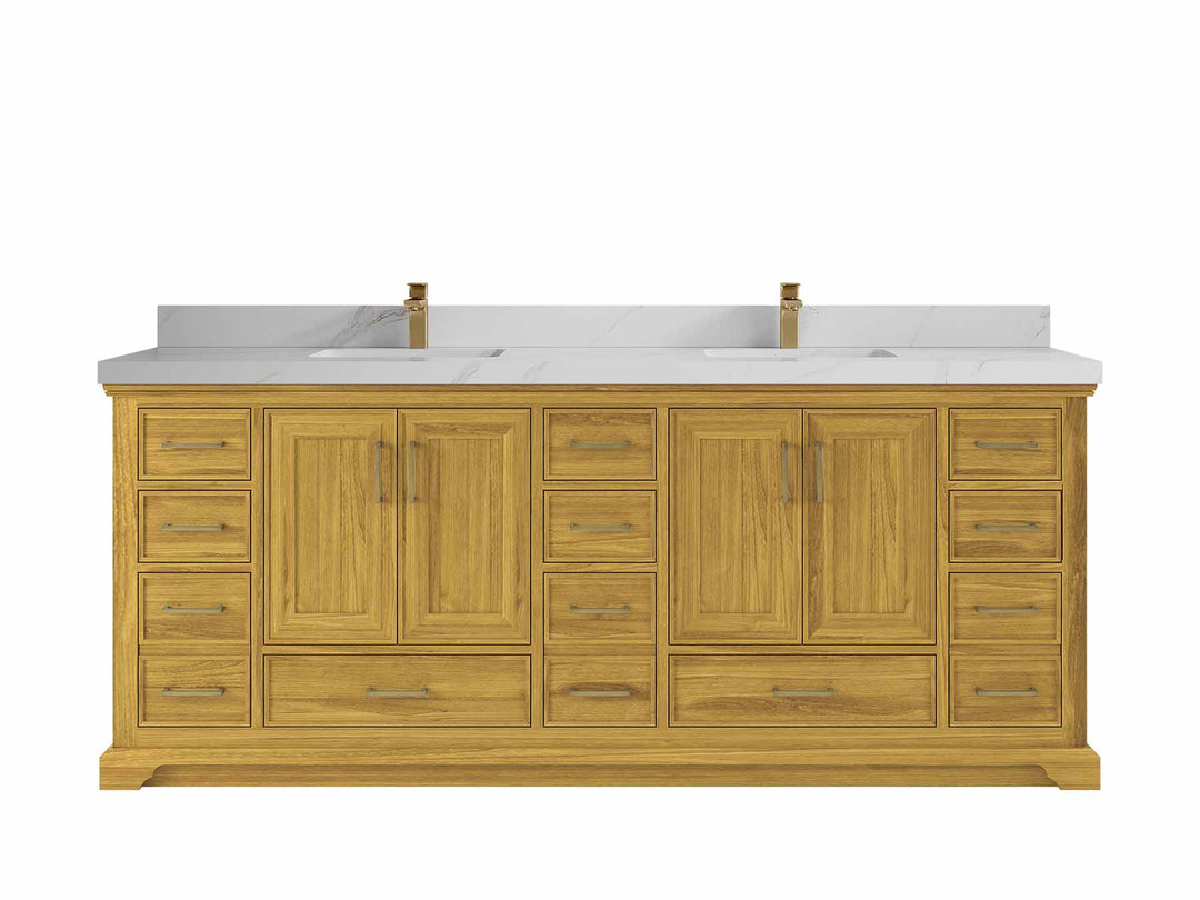 Charlotte White Oak 84 in. W x 22 in. D Double Sink Bathroom Vanity