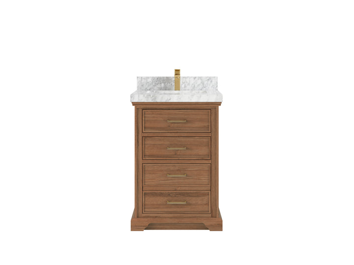 Charlotte Teak Wood 24 in. W x 22 in. D Single Sink Bathroom Vanity - photo 12