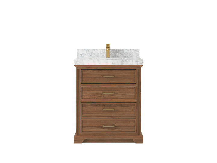 Charlotte 30 in. W x 22 in. D Single Sink Bathroom Teak Wood Vanity - photo 17