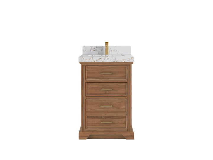 Charlotte Teak Wood 24 in. W x 22 in. D Single Sink Bathroom Vanity - photo 21