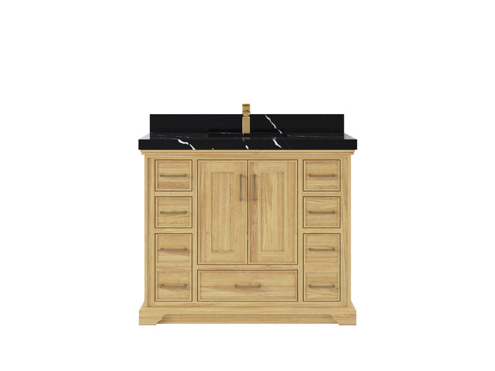 Charlotte 42 in. W x 22 in. D Single Sink Bathroom Teak Wood Vanity - photo 11