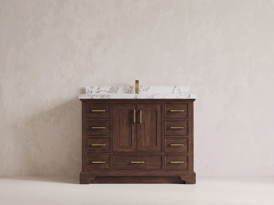 Charlotte 48 in. W x 22 in. D Single Sink Bathroom Teak Wood Vanity