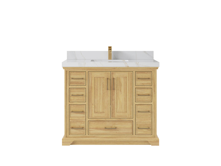 Charlotte 42 in. W x 22 in. D Single Sink Bathroom Teak Wood Vanity - photo 14