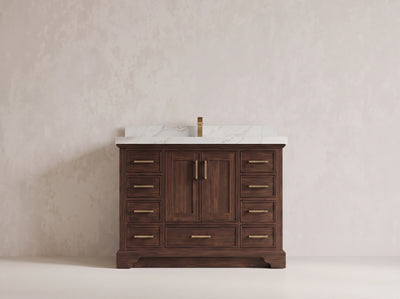 Charlotte 48 in. W x 22 in. D Single Sink Bathroom Teak Wood Vanity