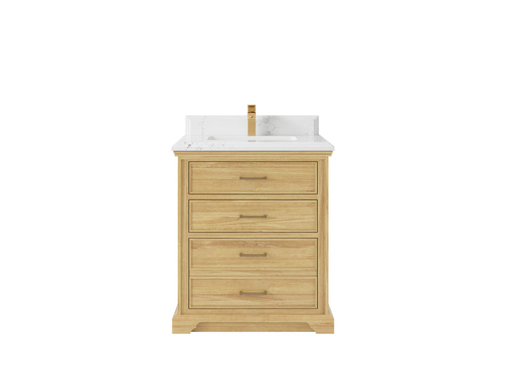 Charlotte 30 in. W x 22 in. D Single Sink Bathroom Teak Wood Vanity - photo 14