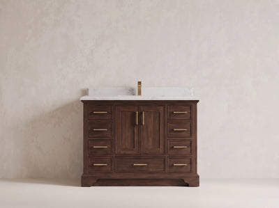 Charlotte 48 in. W x 22 in. D Single Sink Bathroom Teak Wood Vanity