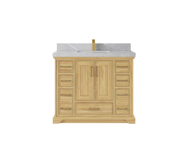 Charlotte 42 in. W x 22 in. D Single Sink Bathroom Teak Wood Vanity - photo 19