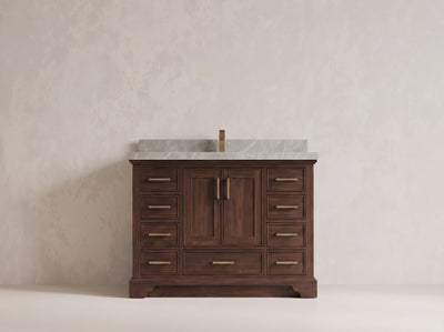 Charlotte 48 in. W x 22 in. D Single Sink Bathroom Teak Wood Vanity