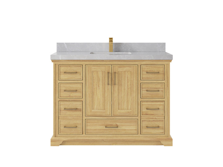 Charlotte 48 in. W x 22 in. D Single Sink Bathroom Teak Wood Vanity - photo 19