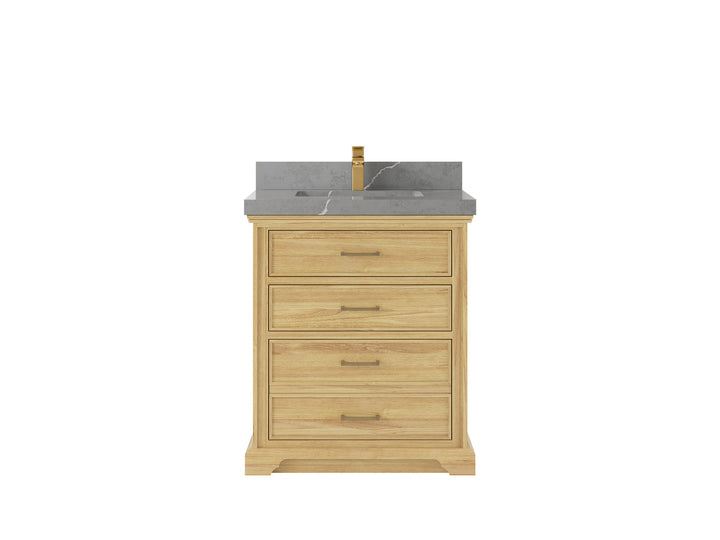 Charlotte 30 in. W x 22 in. D Single Sink Bathroom Teak Wood Vanity - photo 23