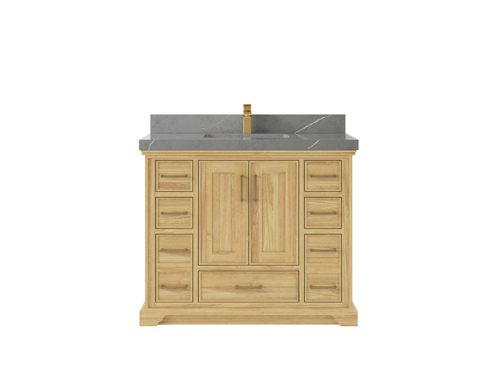 Charlotte 42 in. W x 22 in. D Single Sink Bathroom Teak Wood Vanity - photo 20