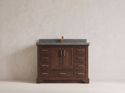 Charlotte 48 in. W x 22 in. D Single Sink Bathroom Teak Wood Vanity