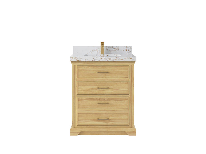 Charlotte 30 in. W x 22 in. D Single Sink Bathroom Teak Wood Vanity - photo 18