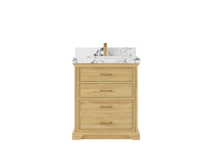 Charlotte 30 in. W x 22 in. D Single Sink Bathroom Teak Wood Vanity - photo 24