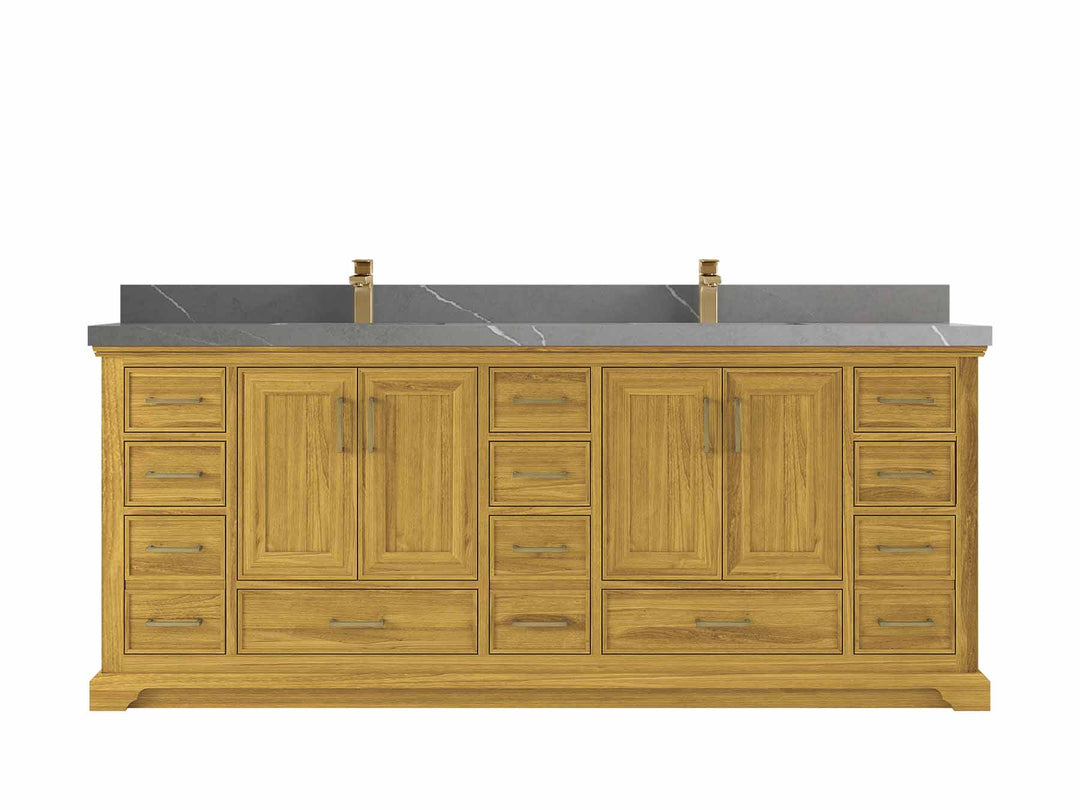 Charlotte White Oak 84 in. W x 22 in. D Double Sink Bathroom Vanity