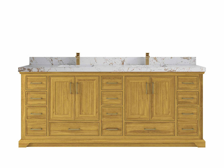 Charlotte White Oak 84 in. W x 22 in. D Double Sink Bathroom Vanity - photo 22