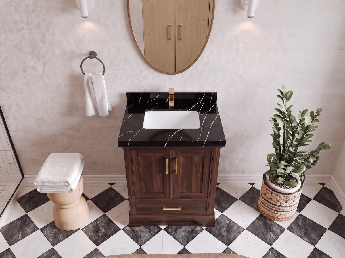 Charlotte 30 in. W x 22 in. D Single Sink Bathroom Teak Wood Vanity