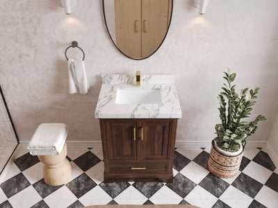 Charlotte 30 in. W x 22 in. D Single Sink Bathroom Teak Wood Vanity