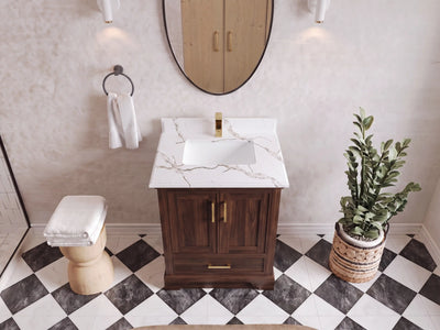 Charlotte 30 in. W x 22 in. D Single Sink Bathroom Teak Wood Vanity
