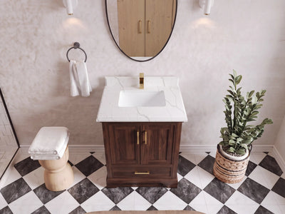 Charlotte 30 in. W x 22 in. D Single Sink Bathroom Teak Wood Vanity