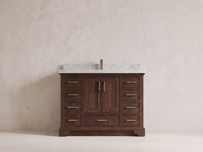 Charlotte 48 in. W x 22 in. D Single Sink Bathroom Teak Wood Vanity