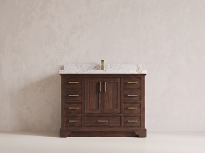 Charlotte 48 in. W x 22 in. D Single Sink Bathroom Teak Wood Vanity