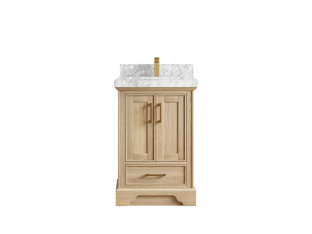 Charlotte White Oak 24 in. W x 22 in. D Single Sink Bathroom Vanity