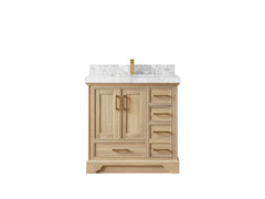 Charlotte White Oak 36 in. W x 22 in. D Center Sink Bathroom Vanity - photo 14