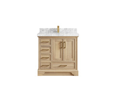 Charlotte White Oak 36 in. W x 22 in. D Center Sink Bathroom Vanity - photo 13